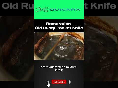 Rusty Pocket knife  to New in 30 Sec! 🛠️ #quickfixes #restoration #old #rusty