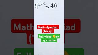 Germany| A Nice  exponential math olympiad question. #mathshorts #matholympaid