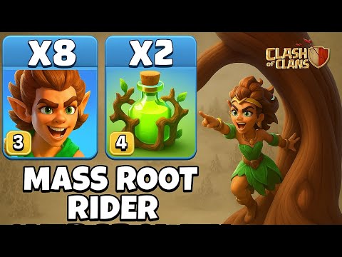 INSANE ROOT RIDER + OVERGROWTH ATTACK STRATEGY FOR TH17,ALWAYS 3 STAR