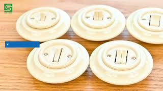 porcelain rocker switch and toggle switch #porcelainswitch #ceramicswitch #lightswitch #retroswitch