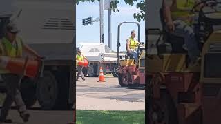 La Junta Road and Bridge Crew Patches Potholes on Conley Road in La Junta, Colorado May 17, 2023