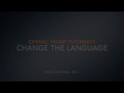 cPanel Tutorials - Change Interface Language