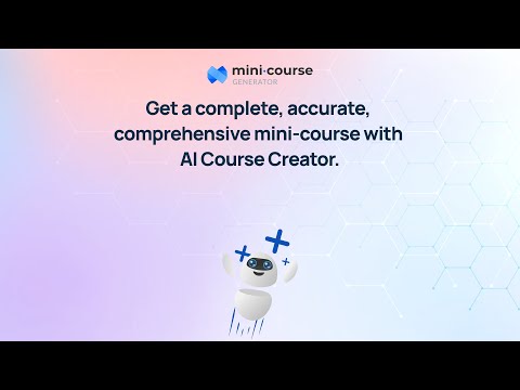2-min. Quick Snapshot of AI Course Creator | AI-Assistant of Mini Course Generator