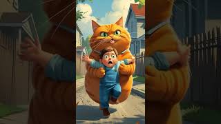 Big Cat’s Tiny Hostage! 😹🍼 | Hilarious Animated Moment #funnyanimals #shorts #shortsfeed #bigcat