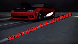 No limit 2 Camaro nitrous big tire 1/8 mile tune 