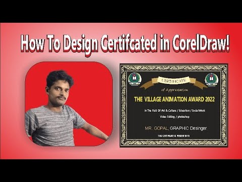 CorelDRAW x 7 Tutorial.How to make Certificate Design.#coreldraw #the village Animation #gopal.