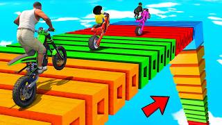 SHINCHAN AND FRANKLIN TRIED THE IMPOSSIBLE SQUARE TUBE BRIDGE PARKOUR CHALLENGE GTA 5