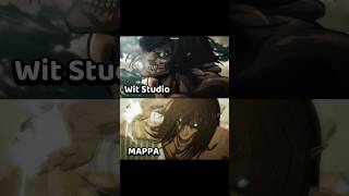 Attack Titan, MAPPA vs Wit Studio #anime #shorts #aot
