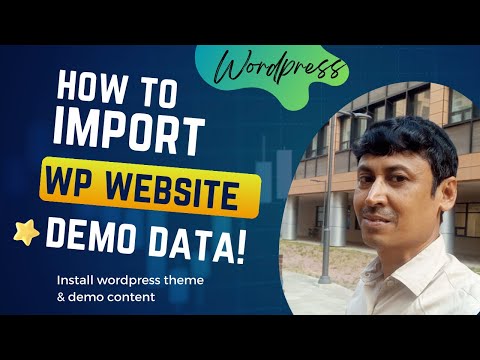 How to import demo data on Wordpress | Install free WP theme | Install WP website with demo data
