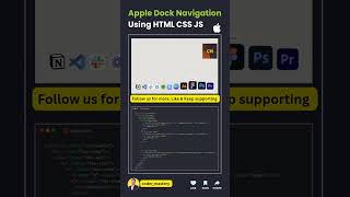 🚀 Create a smooth Apple-style Dock Navigation using just HTML & CSS! No JavaScript needed. ✨
