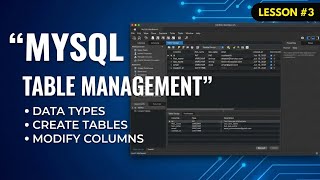 Data Types & Table Management in MySQL Workbench | MySQL Workbench DBA Course (2026)