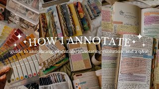 how i annotate my books 🌻✨ guide to annotating, essentials, annotating evolution, and a q&a!