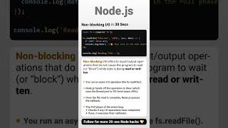 non-blocking io #node #nodejs #web #webdev #backend #javascript #letsplay #humor #entertsinment #dev