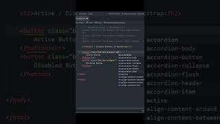 Active and Disabled Button in Bootstrap #bootstrap #active #button #shorts