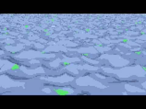 Pixel art water with leaves animation
