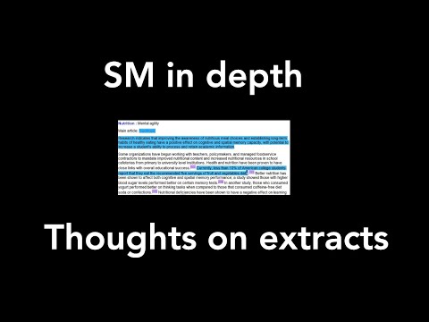 SuperMemo in depth: Thoughts on extracts
