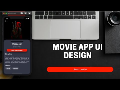 Movie App UI SpeedCode | React Native UI | Mobile UI Design | SpeedCode