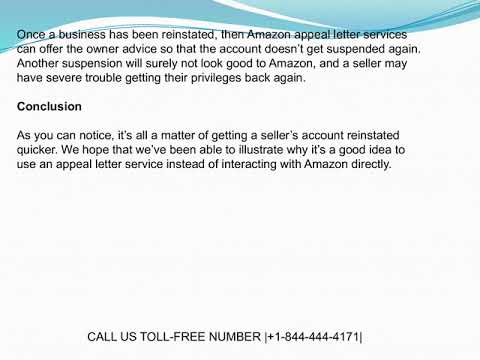 Amazon Appeal Letter +1 844 444 4171
