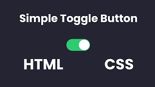 Simple Toggle Button CSS ONLY!! | CC