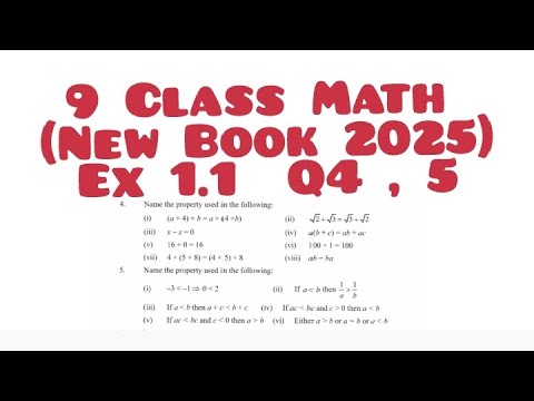 9th math Ex 1.1 q 4 , 5 new book 2025 | 9 class math chapter 1 exercise 1.1 #problemsolved #maths