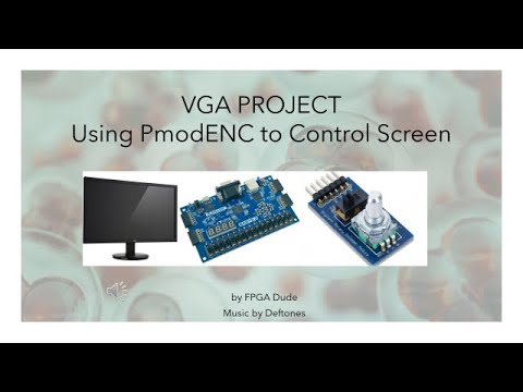 VGA PmodENC Project Verilog Basys 3 FPGA Vivado