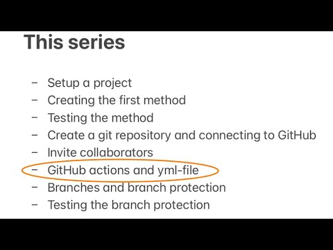6 GitHub actions and creating a yml file