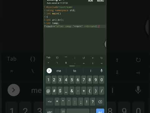 #using c++ #swap of two numbers...@techcoding-tc
