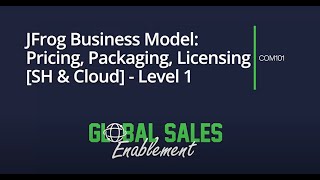 3 3   JFrog Business Model  Pricing, Packaging, Licensing SH & Cloud   Level 1   COM101