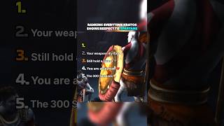 Ranking Everytime Kratos Shows Respects To Spartans #godofwar #kratos #godofwarragnarok #ragnarok