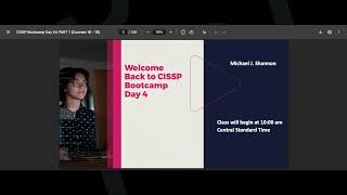 Certified Information Systems Security Professional (CISSP) - Day 4 Full Session Live Online Class