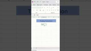 Use Of Today Function  #ExcelFunctions #OfficeSkill #Spreadsheet #exceltips