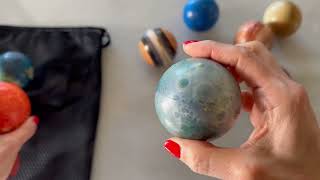 Solar System Stress Ball for Kids and Adult 11 Piece, with mesh Storing Bag, Anti Stress Solar Plane