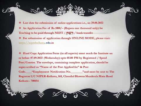 NIPER Job August 2022 #niper #governmentjobs #pharmacy #pharma #pharmacist