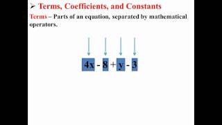 Terms, Coefficients, and Constants