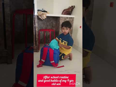 After school routine and good habits of my 4 yrs old son Dakshin ❤️ ❤️ #kids #schoollife #school