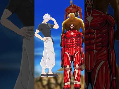 gojo vs all titan's who is strong #shorts #vs #fyp #anime