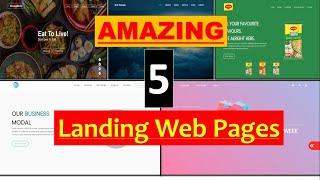 5 Amazing Landing Web Pages || Header Pages || Smartcode India