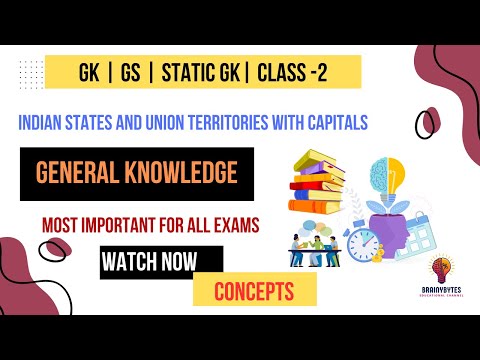 Indian States and Union Territories with Capitals | GS | GK | 2024