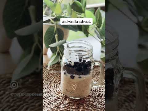 Healthy Breakfast ideas epi -1 .. Overnight Oats with Chia Seeds and Blueberries #healthybreakfast