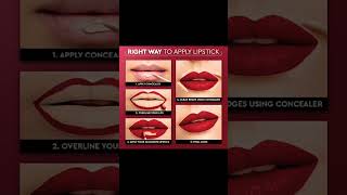 Right way to Apply a Lipstick#makeuptipsforbeginners #ytshorts
