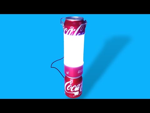 How to make  a night lamp, table lamp at home using recyclables marterials and cans