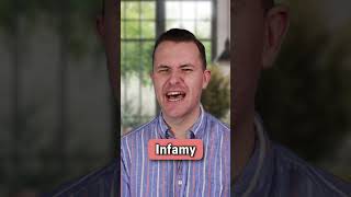 Infamy - Meaning and Pronunciation (English Word of the Day) #learnenglish #englishspeaking