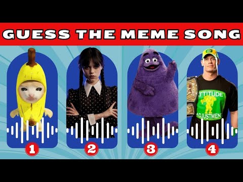 🎵 GUESS MEME SONG 🎙️Mrbeast, Wednesday, Can cena, Grimace, Ronaldo