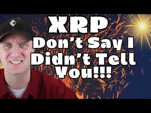 XRP PRICE PREDICTION  ‼️ Don't Say I Didn't Tell You