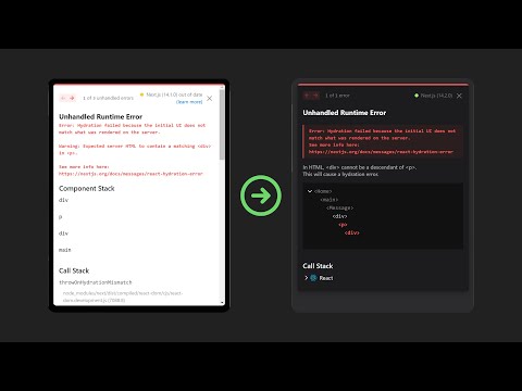 Say goodbye to vague hydration errors | Next 14.2