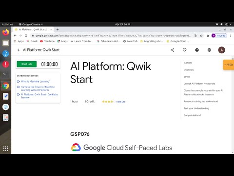 AI Platform: Qwik Start | GSP076