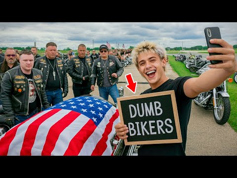 TikToker Mocked Bikers Crying at Veteran’s Funeral for Views | Bikers Punished Him Badly