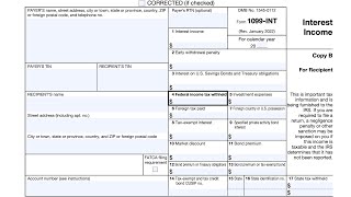 IRS Form 1099-INT walkthrough (Interest Income)