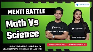 Math vs Science MCQs Term 1 | Menti War 😱AkshayKumar Upadhyay vs Sajal Bhanushali |ICSE - Class 6-12