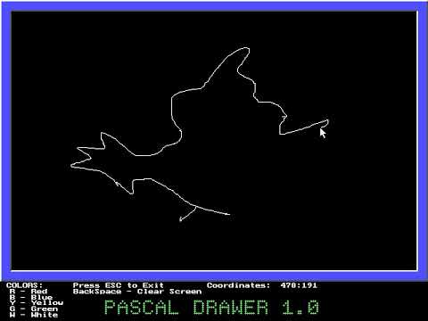 turbo pascal dos paint